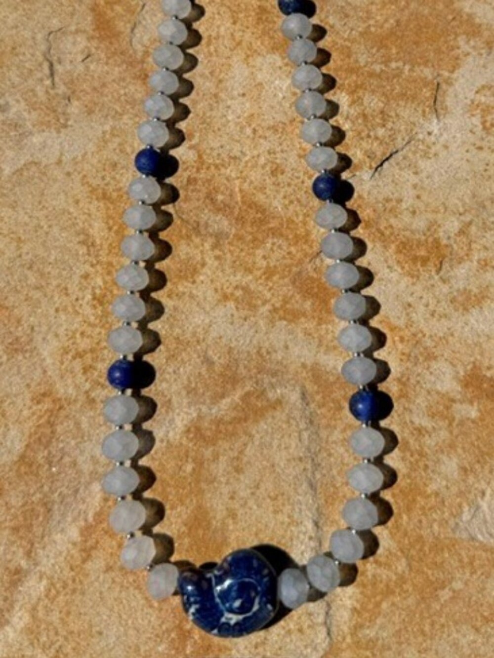 Blue Shell Necklace. - Picture 3 of 4